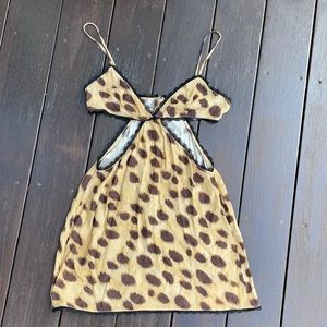 NWT We Wore What Leopard Cover Up Slip